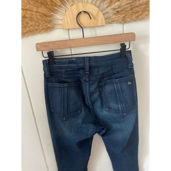 Rag & Bone Ripped Skinny Jeans Size 26 Distressed Busted Knee Dark Rinse Wash - Picture 8 of 12